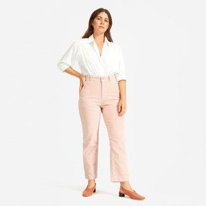 Everlane straight leg pink corduroy pants size 4